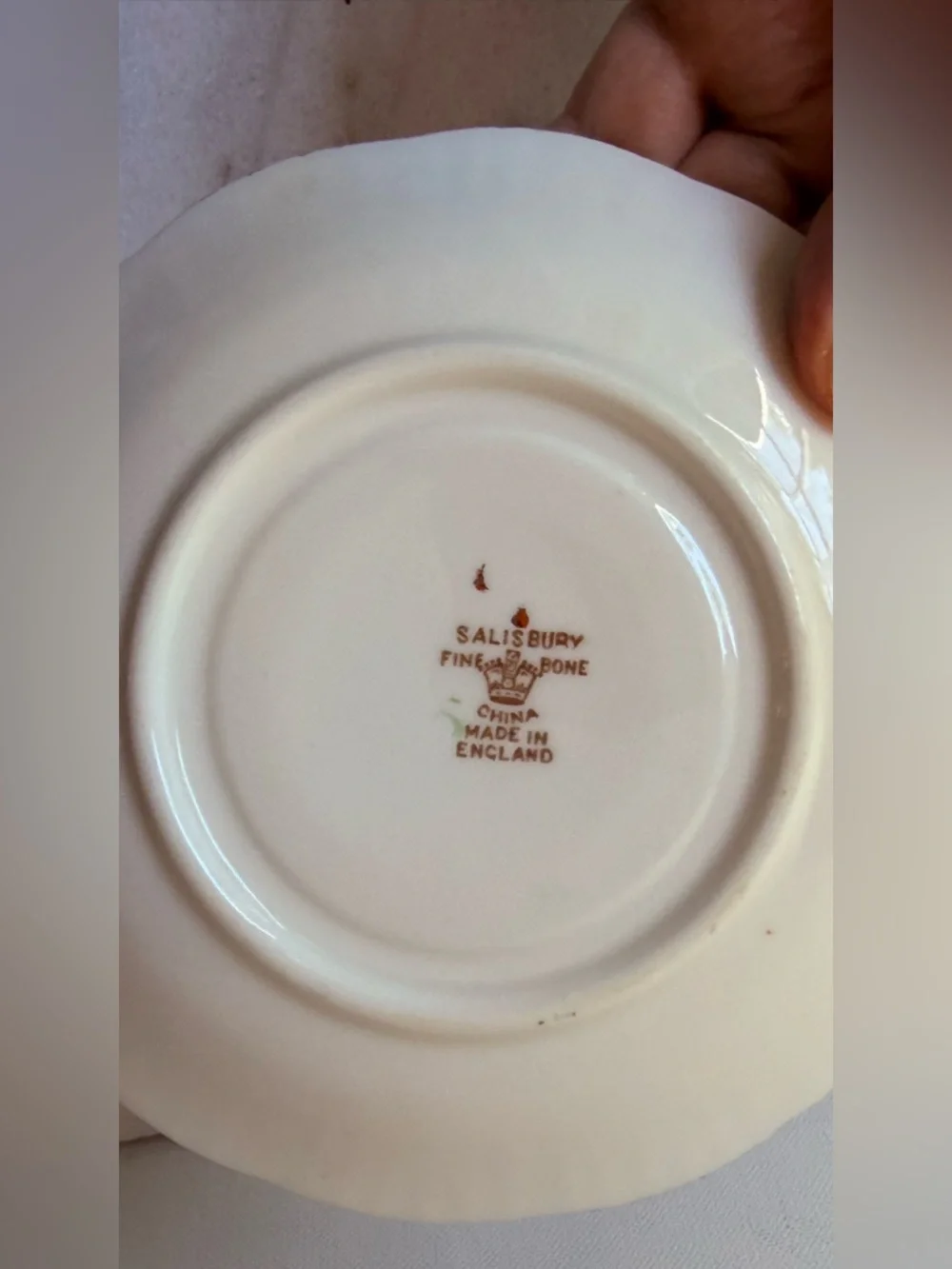 Vintage Floral Gold-Trim Teacup & Saucer Set